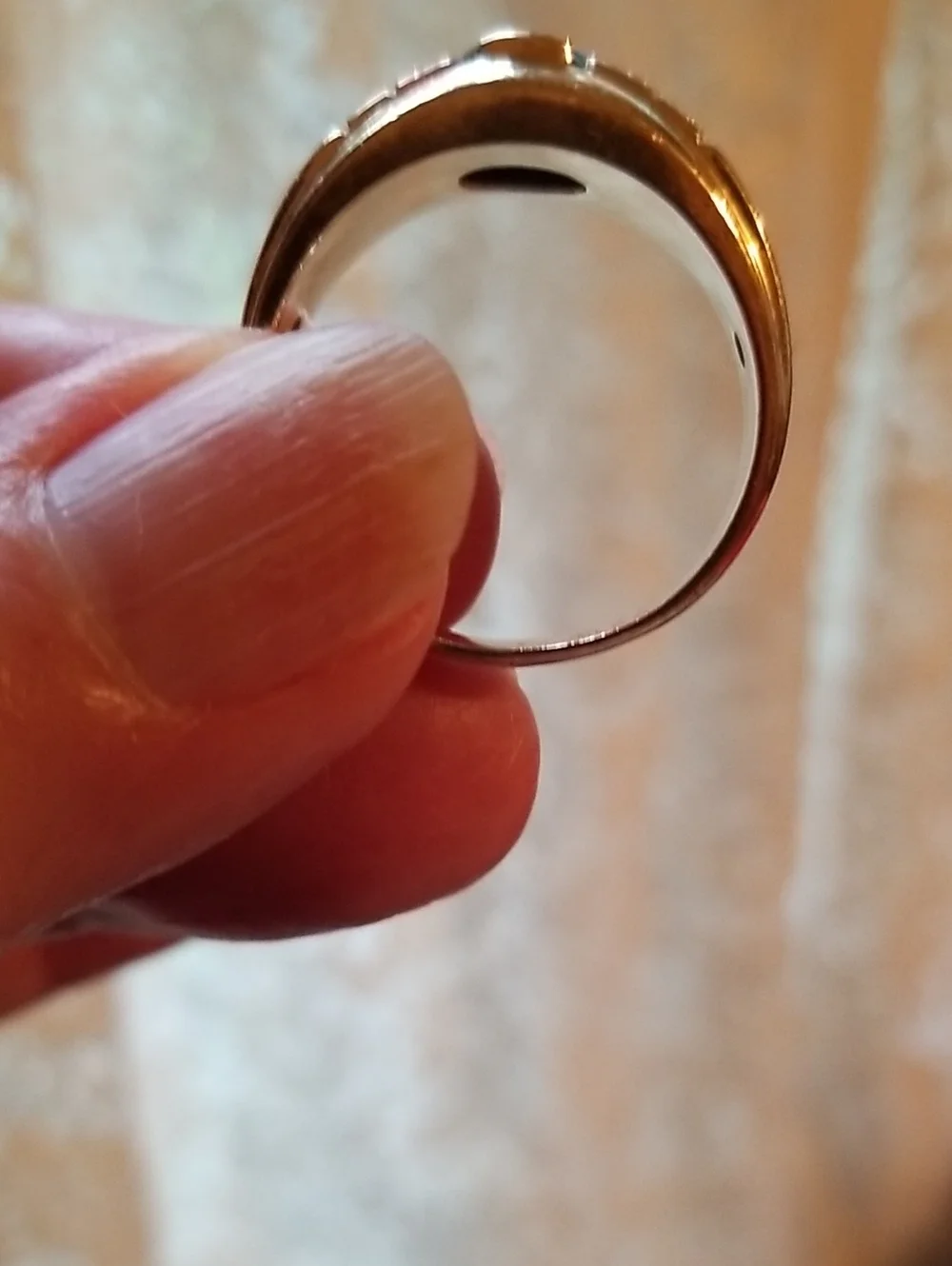 10K gold ring with Onyx and Diamonds